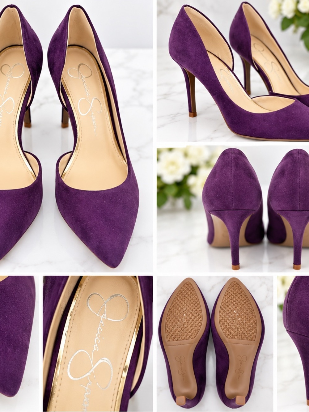 Jessica Simpson Violet Suede Pointed Toe Stilettos